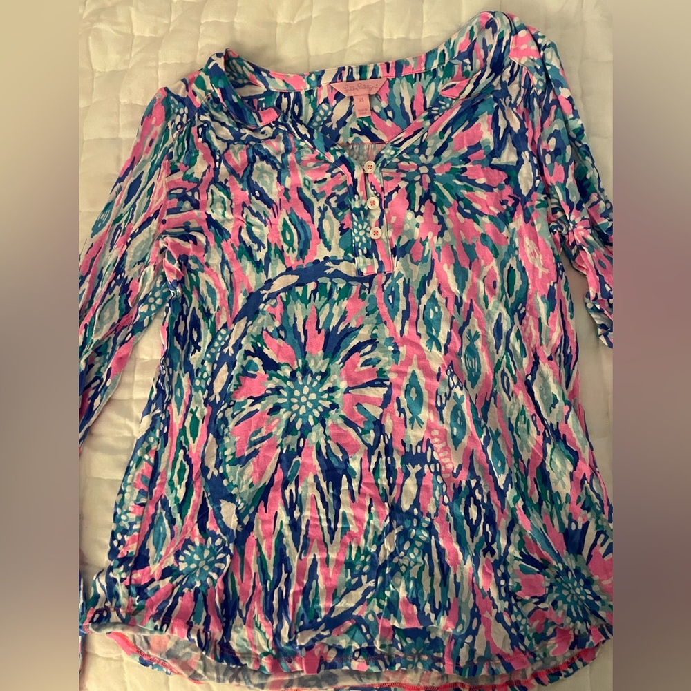 Lily Pulitzer long sleeve Elsa top